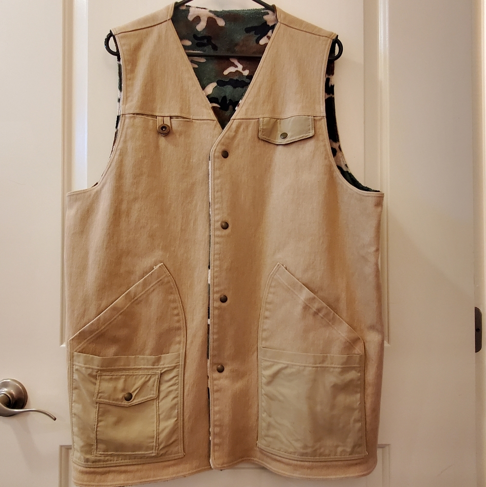 Men's Outdoor Reversible V-neck Hunting Vest 2XLT